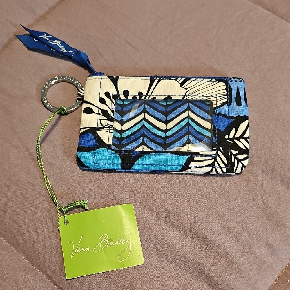 Vera Bradley Blue Bayou Zip ID Case